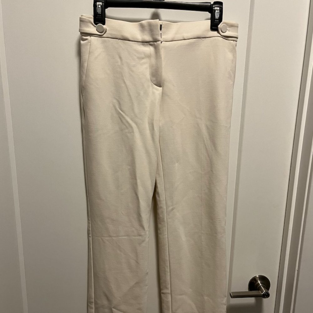 Ann Taylor Womens Cream straight fit work pant